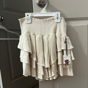 Beige Ruffled Skirt